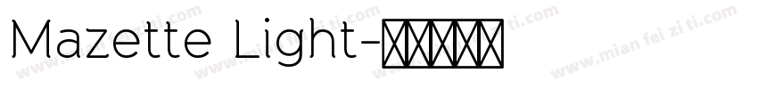 Mazette Light字体转换